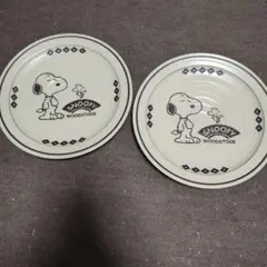 スヌーピー ウッドストック プレート 2枚セット