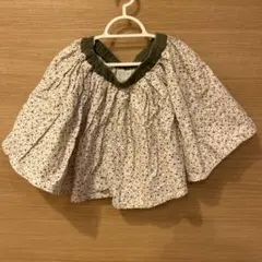 花柄キュロット120サイズ ホワイト/グリーン