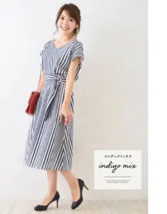 Liala×PG  レディース/ワンピース/膝下丈/ベルト付き/コットン