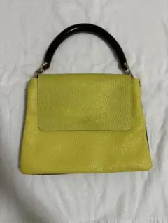 STEFANOMANO イエロー レザー ハンドバッグ