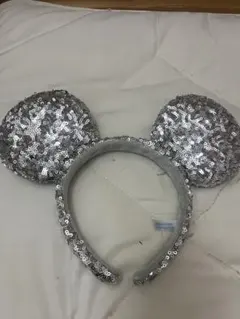 ミッキー耳カチューシャ シルバー