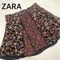ZARA 花柄 ミニスカート Mサイズ