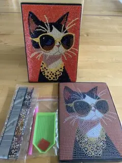 ダイヤモンドアート　猫　ノート　キット ダイヤモンドフォニックス