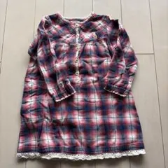 miki HOUSE チェック柄ワンピース 100