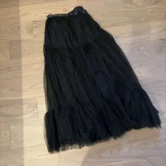 DRESSLAVE チュールロングスカート ブラックのサムネイル
