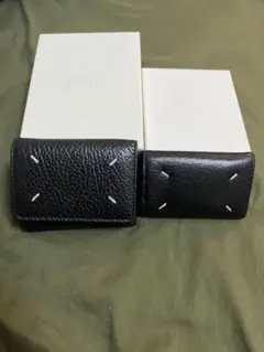 メゾンマルジェラ　ウォレット　キーケース　セット　ブラック　牛革
