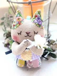 森のくまちゃん ミナペルホネン ハンドメイドぬいぐるみチャーム