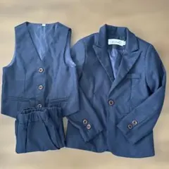 紺色スーツ　3点セット　100cm