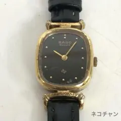RADO ラドー 腕時計 レディース クオーツ ヴィンテージ オーバル 金 黒のサムネイル