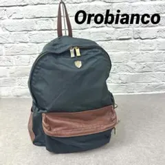 Orobianco オロビアンコ リュック ナイロン × レザー ダークグリーン