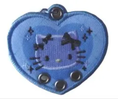 サガラ刺繍カスタムキーホルダー　ハート型キティちゃんカプセルトイ