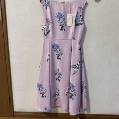 RD ROUGE DIAMANT 薄紫色 フラワープリント ワンピース 38