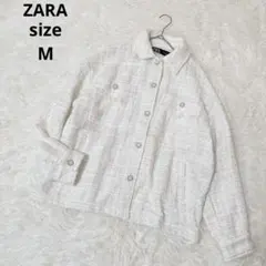 ♡ZARA♡ザラ ツイードジャケット 襟付きアウター シェルボタン