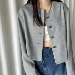 AMERI DEFORMATION SUMMER TWEED JACKET