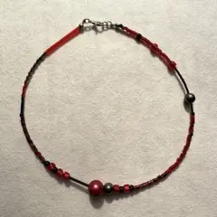 ハンドメイド　ビーズネックレス
