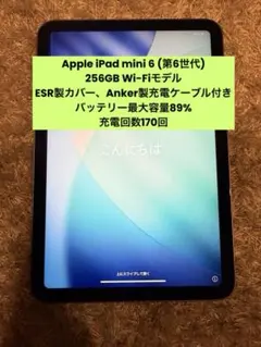 Apple iPad mini 6 256GB Wi-Fiモデル パープル
