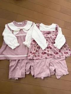 corekit ストロベリー柄ロンパース 2点セット 70