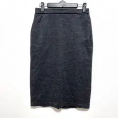 【a-237】 UNIQLO ユニクロ スカート スリット入り ダークグレー M