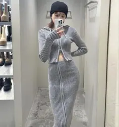 ♡EMODA♡リブニット セットアップ　【新品未使用品】