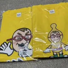 未使用 2枚セット 羞恥心 ヘキサゴン Tシャツ 黄色 M 当時物