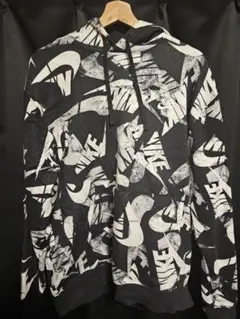 Nike グラフィックパーカー ブラック/ホワイト