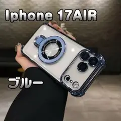iPhone17airケース スマホカバー アイフォン17 レンズ保護 ブルー