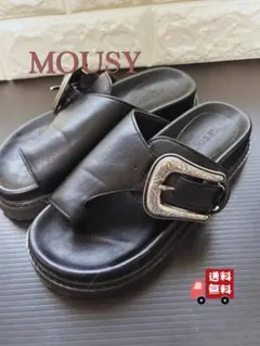 MOUSSY サンダル 22cm トングサンダル 厚底 バックルのサムネイル