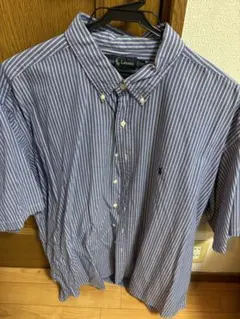 Ralph Lauren ボタンダウンシャツ 青白ストライプ