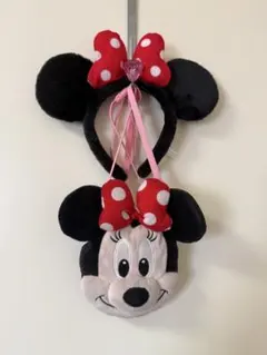 ディズニー ポシェット カチューシャ ミニー