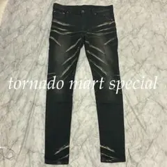 tornado mart ブラック 黒 y2k 爪痕 髭 スキニーのサムネイル