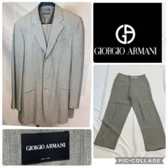 GIORGIO ARMANI 3つボタンのシングル高級黒タグ　スーツセット