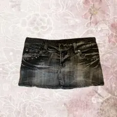 00s y2k 平成ギャル スタッズデニムミニスカート studs skirt - メルカリ