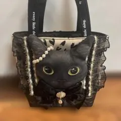 コヤンイサムチョン　ビッグ黒ねこちゃん トートバック