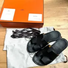 極美品❣️】HERMESエルダ エスパドリーユ サンダル 37ブラック - メルカリ