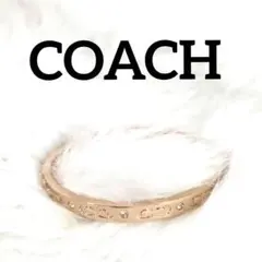 COACH　コーチ　ストーン　ゴールド　ブレスレット　バングル　アクセ　ロゴのサムネイル