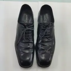 レザー レースアップシューズ 黒　①