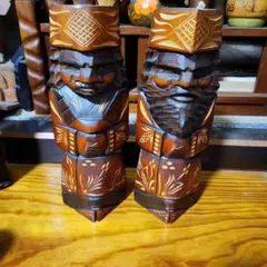 木製彫刻 2体セット