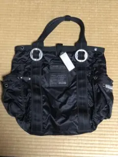 黒 ナイロン トートバッグ 中型