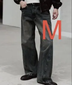 VINTAGE WASHED CURVED DENIM タグ無し