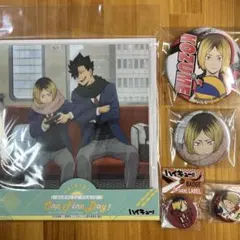 ハイキュー アクリルプレート孤爪研磨 黒尾鉄朗 缶バッジ onefineday