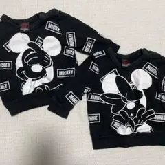 ベビードール　トレーナー　80 双子　2枚セットミッキー　ミニー　ディズニー
