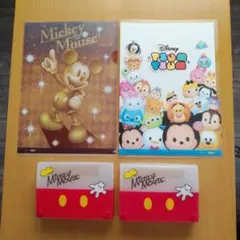 【ディズニー】ミッキー＆フレンズ　クリアファイル　ハガキケースセット