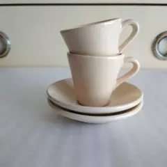デミタスカップ ２客セット☆エスプレッソ用カップ＆ソーサー☆カフェ 喫茶店