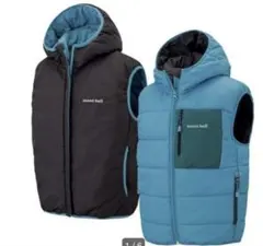 最終価格mont-bell リバーシブルサーマランドダウンベストパーカー 160