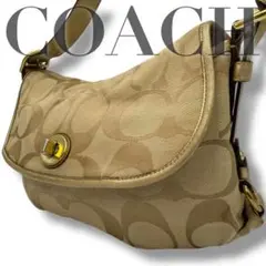COACH コーチ シグネチャー ショルダーバッグ ゴールド F15171