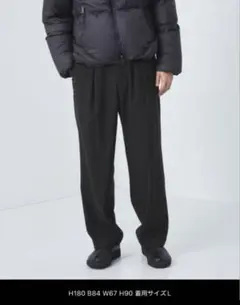 新品　Morley 1プリーツ ワイドパンツ ブラックL ユナイテッドアローズ