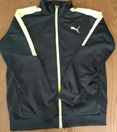 PUMA ジップアップジャケット 黒/黄