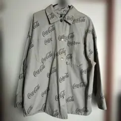 H&M コカコーラコラボ ロゴ総柄 ジャケット オーバーサイズ Mサイズ