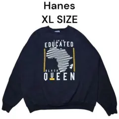 Hanes　ビッグプリント　スウェットトレーナー　古着　XLサイズ　ビッグサイズ
