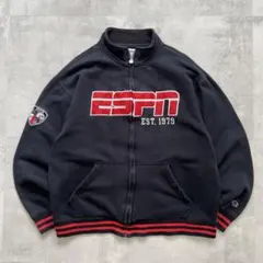 USA規格　champion チャンピオン　ESPN　スウェット　ジップアップ